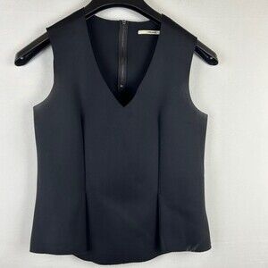 Jbrand Vneck structured vest back zip closure S